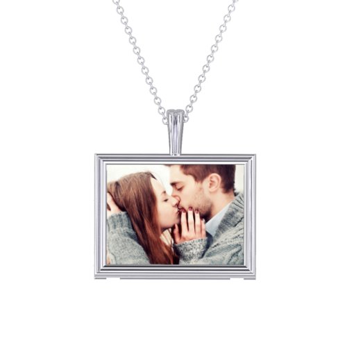 Classic Rectangular Photo Frame Necklace