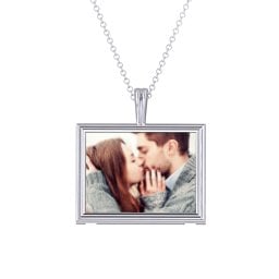 Classic Rectangular Photo Frame Necklace