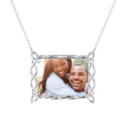 Rectangular Infinity Photo Frame Necklace