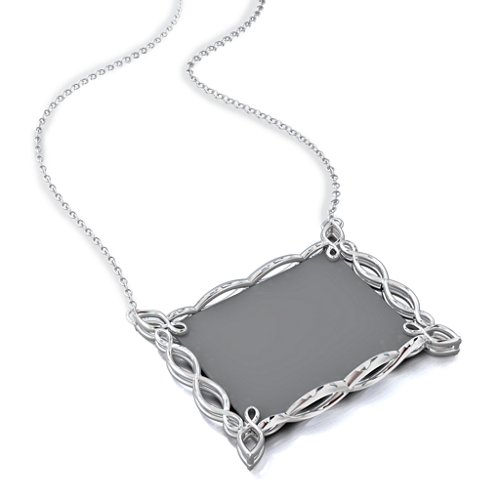 Rectangular Infinity Photo Frame Necklace – Sterling Silver
