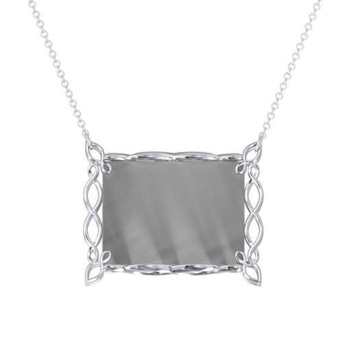 Rectangular Infinity Photo Frame Necklace – Sterling Silver