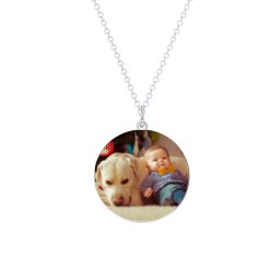 Round Frameless Photo Necklace