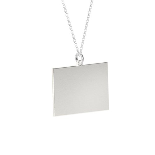 Rectangle Frameless Photo Necklace – Sterling Silver