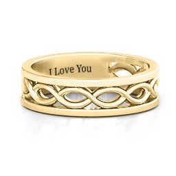 Women's Diadem Infinity Ring in 10K Solid Yellow Gold