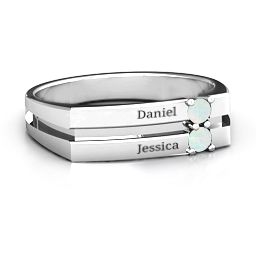 Women's Crevice Grooved Ring