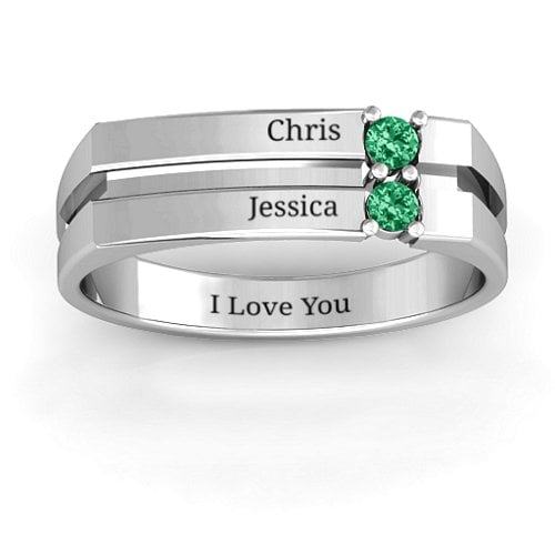Women's Crevice Grooved Ring