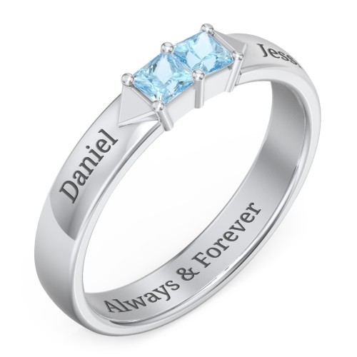 Timeless Romance Ring – Sterling Silver with Blue Topaz