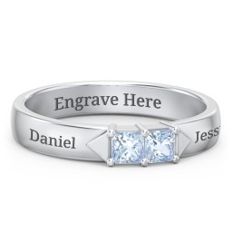 Timeless Romance Ring in 925 Sterling Silver with Aquamarine