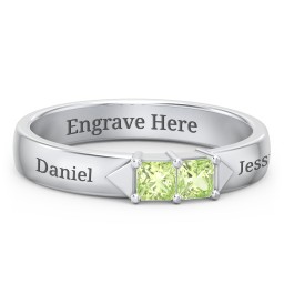 Timeless Romance Ring in 925 Sterling Silver with Peridot