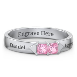 Timeless Romance Ring in 925 Sterling Silver with Pink Tourmaline