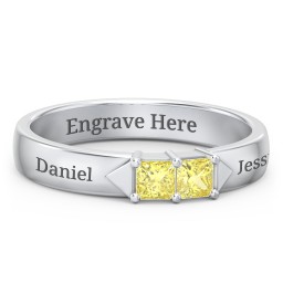 Timeless Romance Ring in 925 Sterling Silver with Citrine