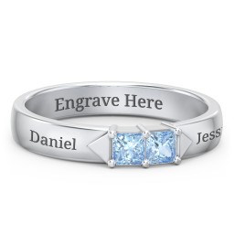 Timeless Romance Ring in 925 Sterling Silver with Blue Topaz
