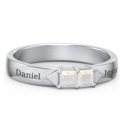 Timeless Romance Ring in 925 Sterling Silver with Opal