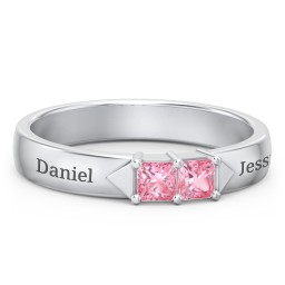 Timeless Romance Ring in 925 Sterling Silver with Pink Tourmaline