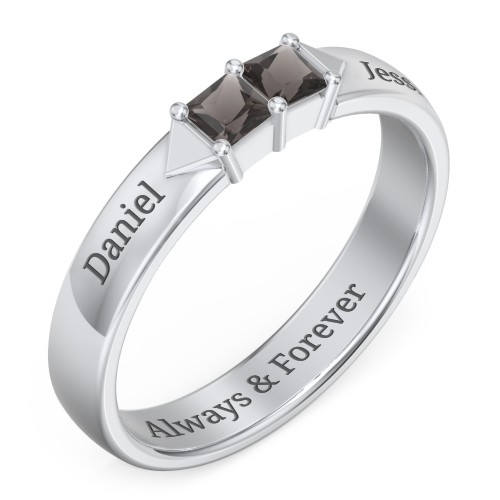 Timeless Romance Ring – Sterling Silver with Smokey Quartz