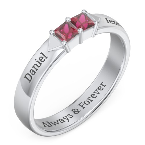 Timeless Romance Ring – Sterling Silver with Ruby