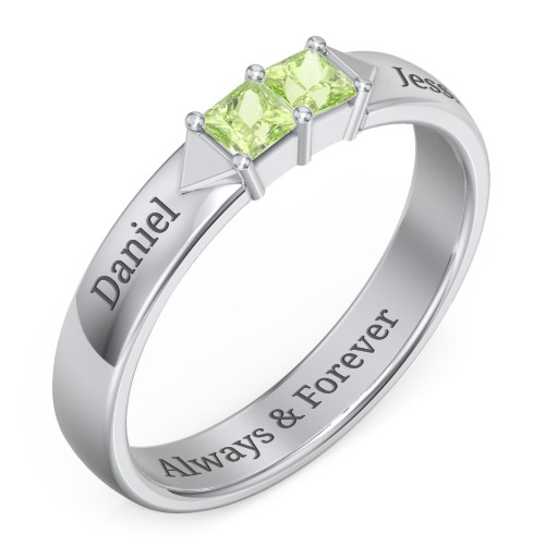 Timeless Romance Ring – Sterling Silver with Peridot