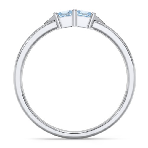 Timeless Romance Ring – Sterling Silver with Aquamarine