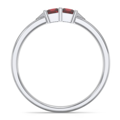 Timeless Romance Ring – Sterling Silver with Garnet
