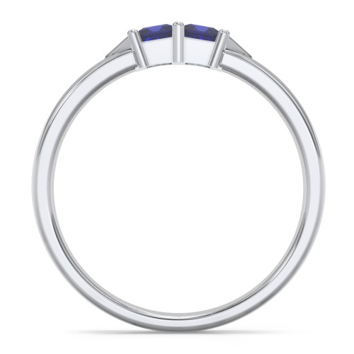 Timeless Romance Ring – Sterling Silver with Blue Sapphire