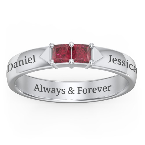 Timeless Romance Ring – Sterling Silver with Ruby