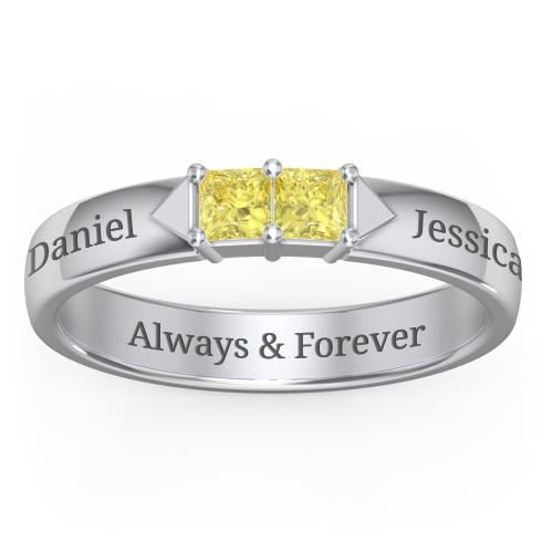 Timeless Romance Ring – Sterling Silver with Citrine