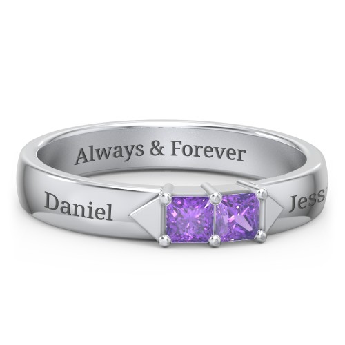 Timeless Romance Ring – Sterling Silver with Amethyst