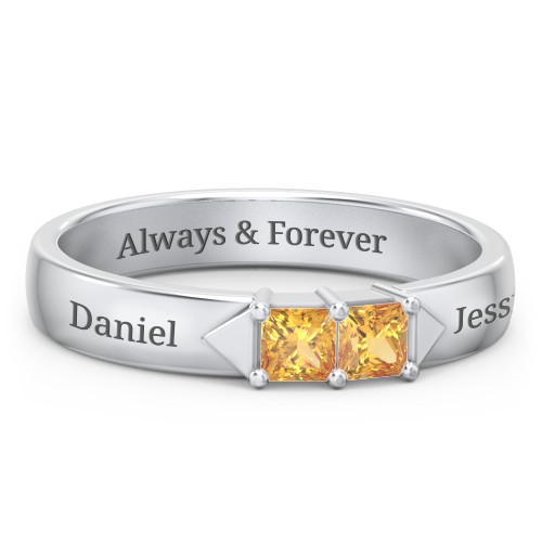 Timeless Romance Ring – Sterling Silver with Citrine