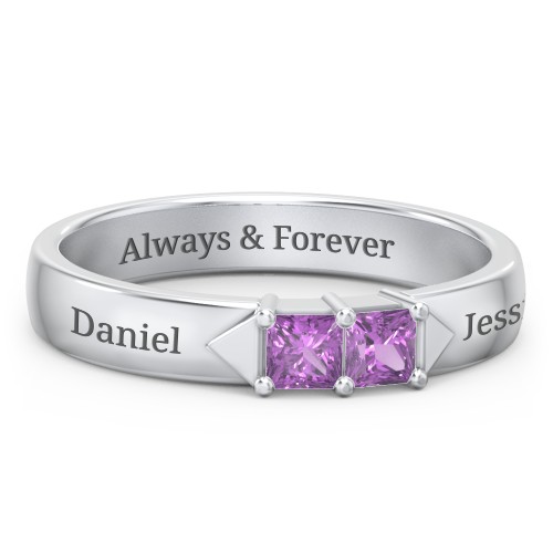 Timeless Romance Ring – Sterling Silver with Amethyst