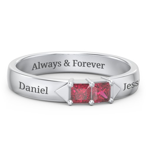 Timeless Romance Ring – Sterling Silver with Ruby