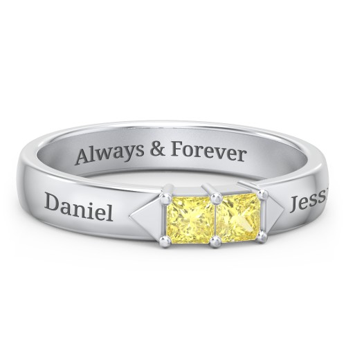 Timeless Romance Ring – Sterling Silver with Citrine