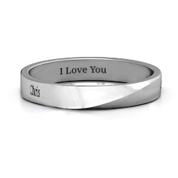Women's Ridge Diagonal Peak Ring in 925 Sterling Silver