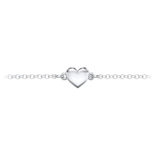 Classic Heart Anklet – Sterling Silver