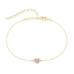Heart Anklet with Cold Enamel