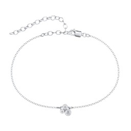 Cluster Bezel Set Stone Anklet