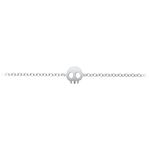 Skull Charm Anklet – Sterling Silver
