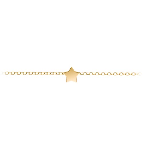 Star Shaped Anklet – 18K Gold Plated Silver