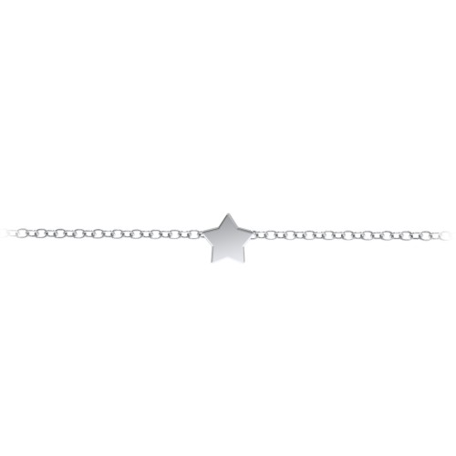 Star Shaped Anklet – Sterling Silver