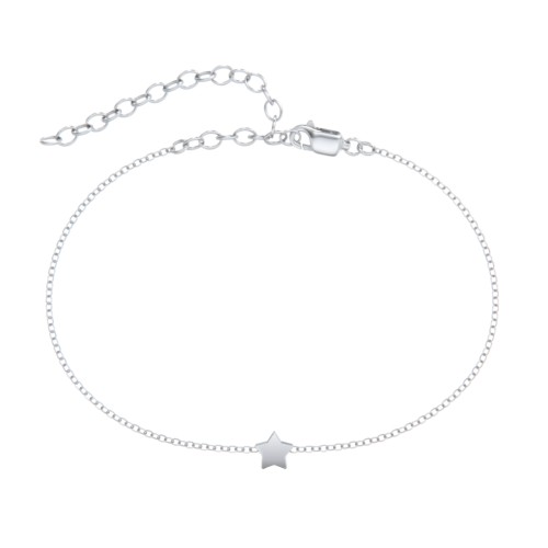 Star Shaped Anklet – Sterling Silver