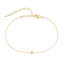 Starburst Anklet in 18K Gold Plated Silver