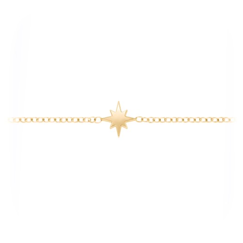 Starburst Anklet – 18K Gold Plated Silver