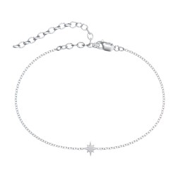 Starburst Anklet in 925 Sterling Silver