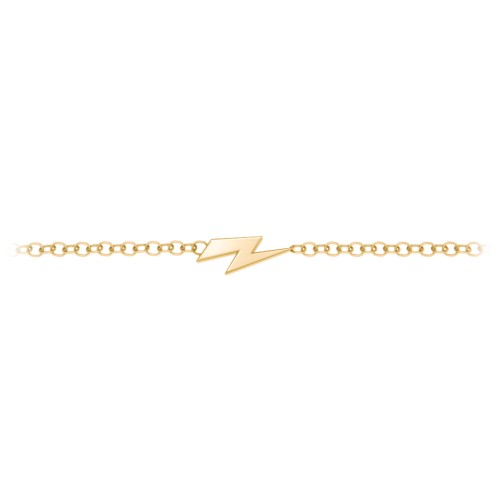 Lightning Bolt Anklet – 18K Gold Plated Silver