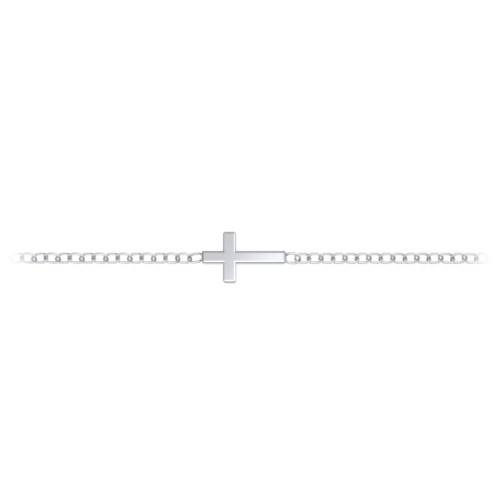 Cross Anklet – Sterling Silver