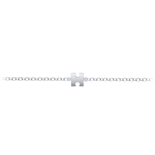 Puzzle Piece Anklet – Sterling Silver