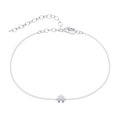 Jigsaw Puzzle Piece Anklet – Sterling Silver