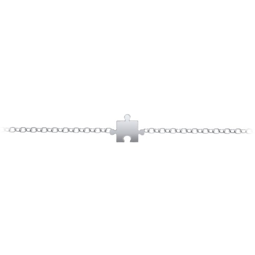 Jigsaw Puzzle Piece Anklet – Sterling Silver