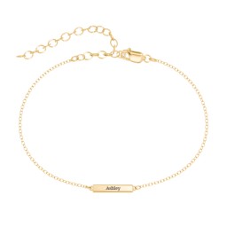 Bar Anklet in 18K Gold Plated Silver