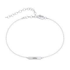Bar Anklet – Sterling Silver