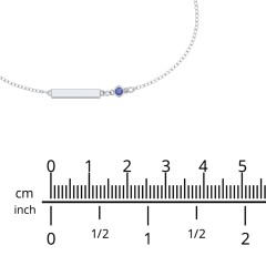 Petite Bar Anklet with Bezel Set Stone